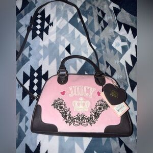 Juicy Couture Pink and Black retro chic crossbody